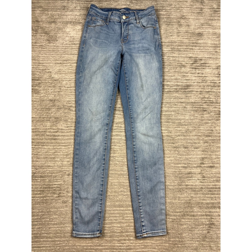 Old Navy Jeans Womens 2 Blue Rockstar Super Skinny Light Wash Built-In Sculpt